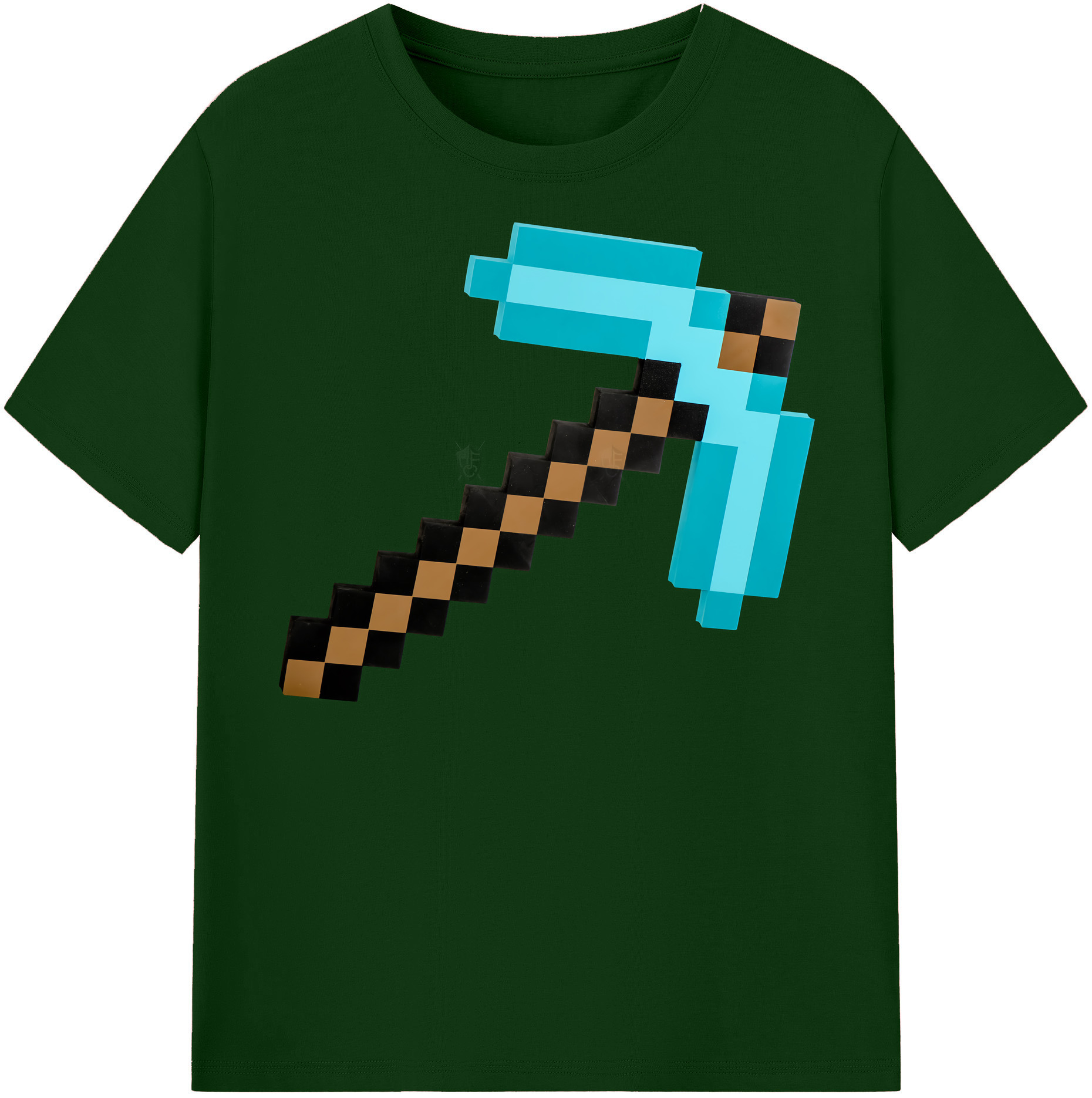 （画像用） マインクラフト ブロックの世界 Minecraft MC Block world 綿100％半袖Tシャツ（フロントプリント）